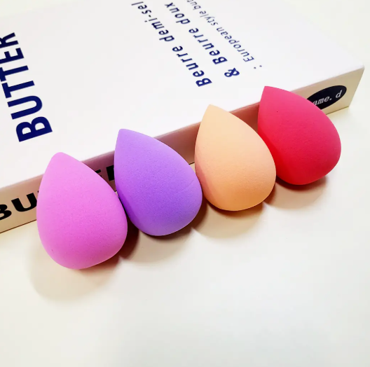 BelleVita 4-piece Makeup Sponge set- Latex-free Beauty Blenders for Flawless Foundation, Concealer, and Blending-Teardrop Shape, Reusable & Soft for all Skin Types
