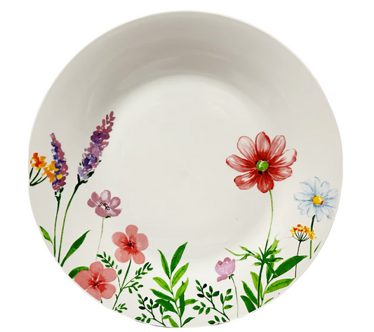 Easter balloon porcelain dinner plate spring floral collection.