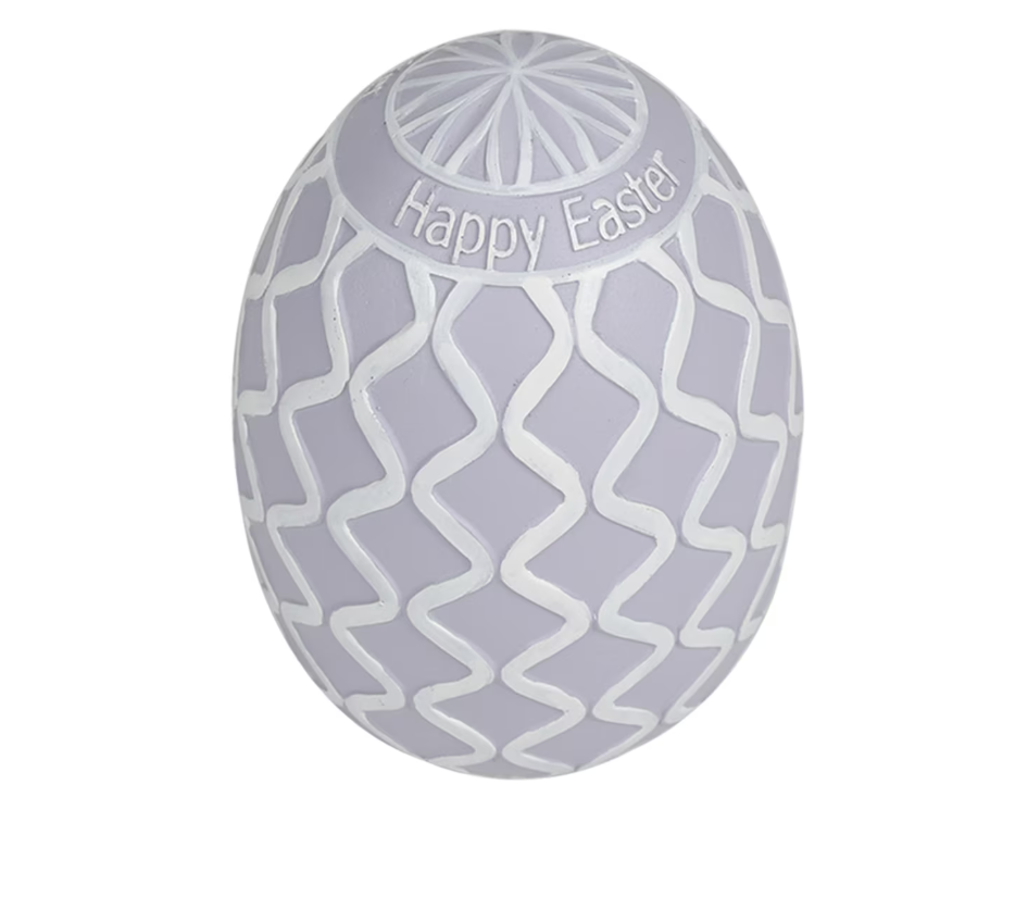 Handcrafted decorative Easter egg elegant spring ornament.