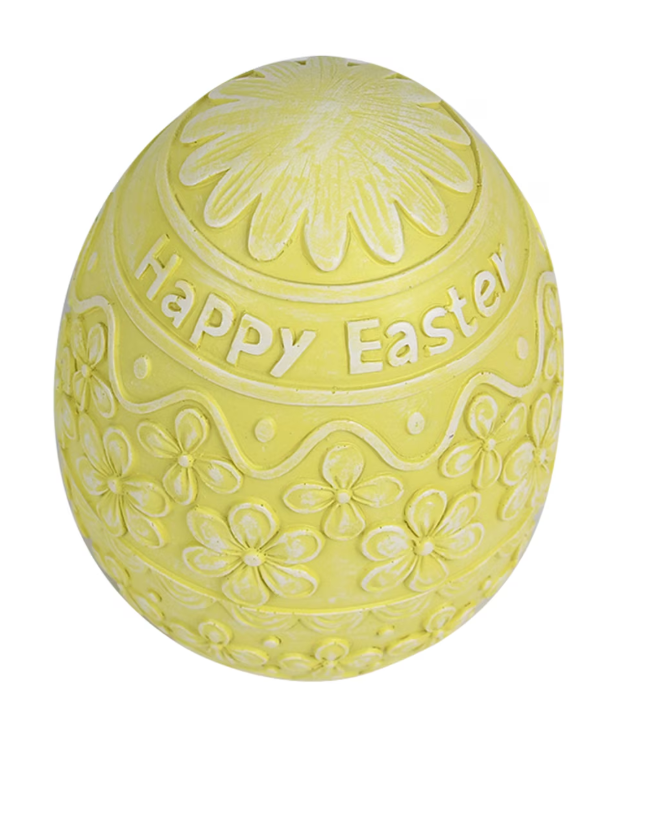 Handcrafted decorative Easter egg elegant spring ornament.