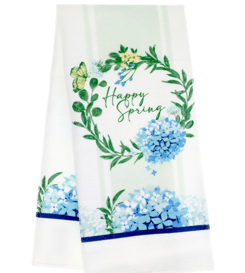 Easter Bloom oven mints and kitchen towel- Spring floral collection