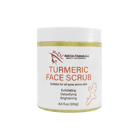 BelleVita Turmeric Face and Body Scrub- Exfoliating brightening scrub with natural ingredients for glowing skin, Even tone and smooth texture.